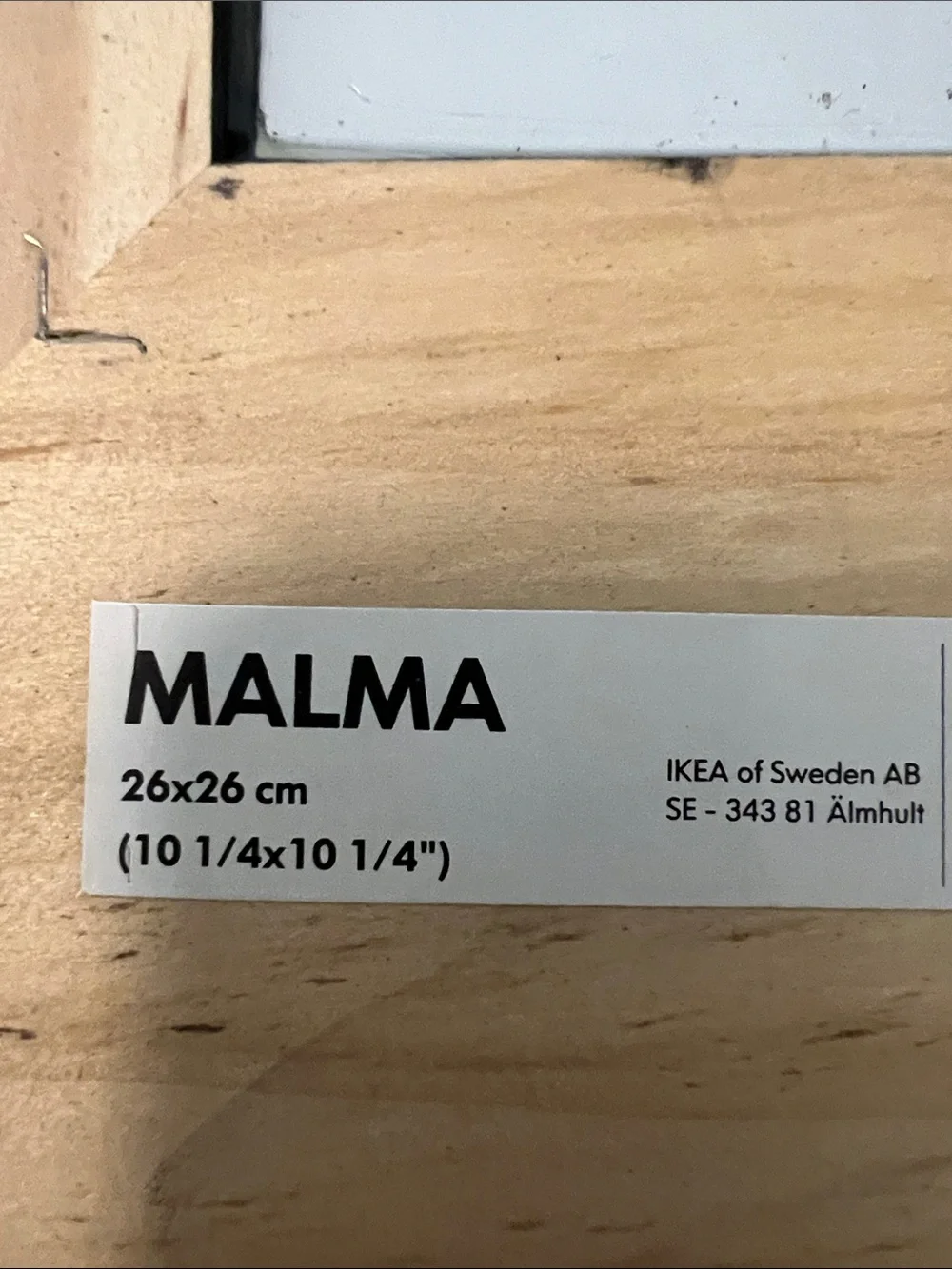 IKEA Malmo Set of 4 Black Square Wall Mirrors 10x10 inches